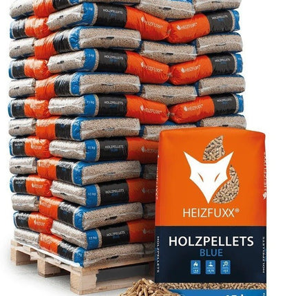 Heizfuxx Holzpellets „Blue“ – 975 kg (65 x 15 kg Säcke)