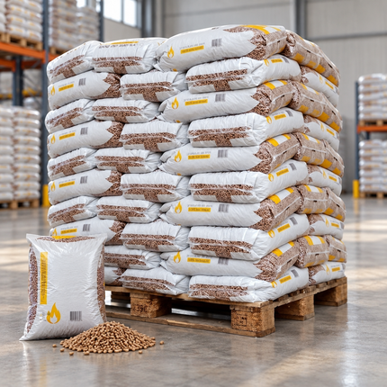 SunFire Holzpellets – 70 × 15 kg Palette – Nadel- und Laubholz, NF