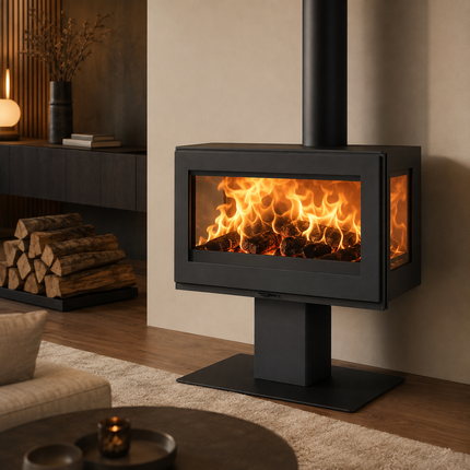 Panadero Harmonie 3V Kaminofen Stahl Schwarz Metallic 7,9 kW