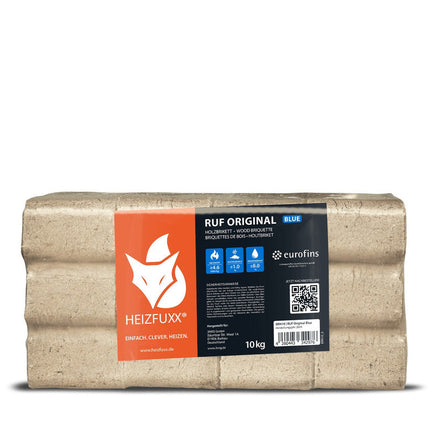 Heizfuxx RUF Original Blue Holzbriketts 960 kg Palette 96 x 10 kg