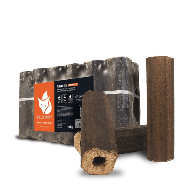 Heizfuxx PiniKay Octagon Holzbriketts 960 kg Palette 96 x 10 kg