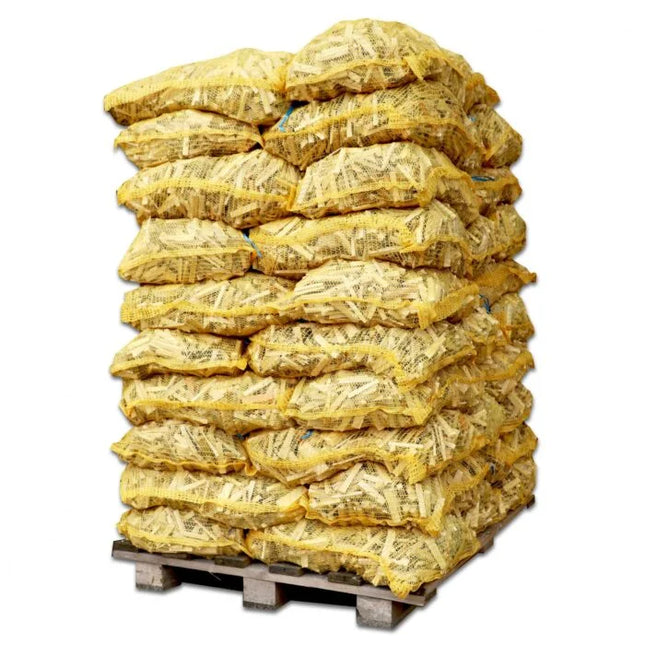 Anzündholz Netze 5 kg – Weichholz 8 cm (50er Palette)
