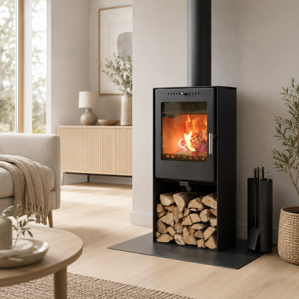 Aduro 19 Kaminofen Stahl Schwarz 5 kW mit Automatik