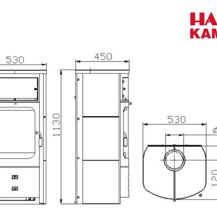 Hark Dauerbrand Kaminofen Opera-B Creme mit Automatik 7 kW EEK: A+