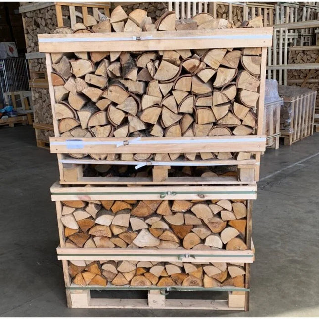 Kaminholz-Mix – 2 Paletten à 33-cm Scheite (3 Ster / 2,4 m³)