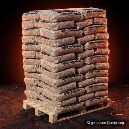 Heizfuxx Holzpellets 6 mm ENplus A1 Palette 975 kg (65 x 15 kg)