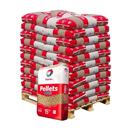 TotalEnergies Premium Holzpellets – 66 × 15 kg Palette – DINplus
