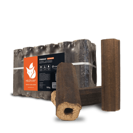 Heizfuxx PiniKay Octagon Holzbriketts Hartholz 10kg x 96 Gebinde 960kg Palette