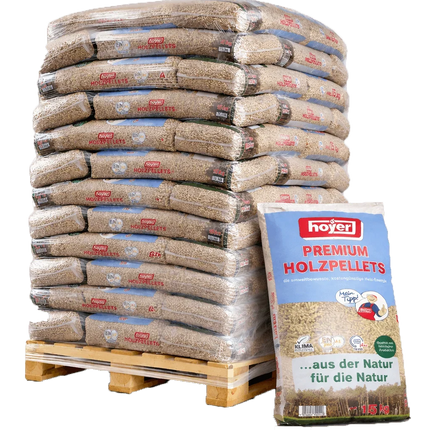 Hoyer Holzpellets ENplusA1 990kg 66-Saecke hoher Heizwert