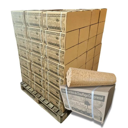 Komfort-Holzbriketts – 960-kg-Palette – Hartholz- & Weichholz-Mix